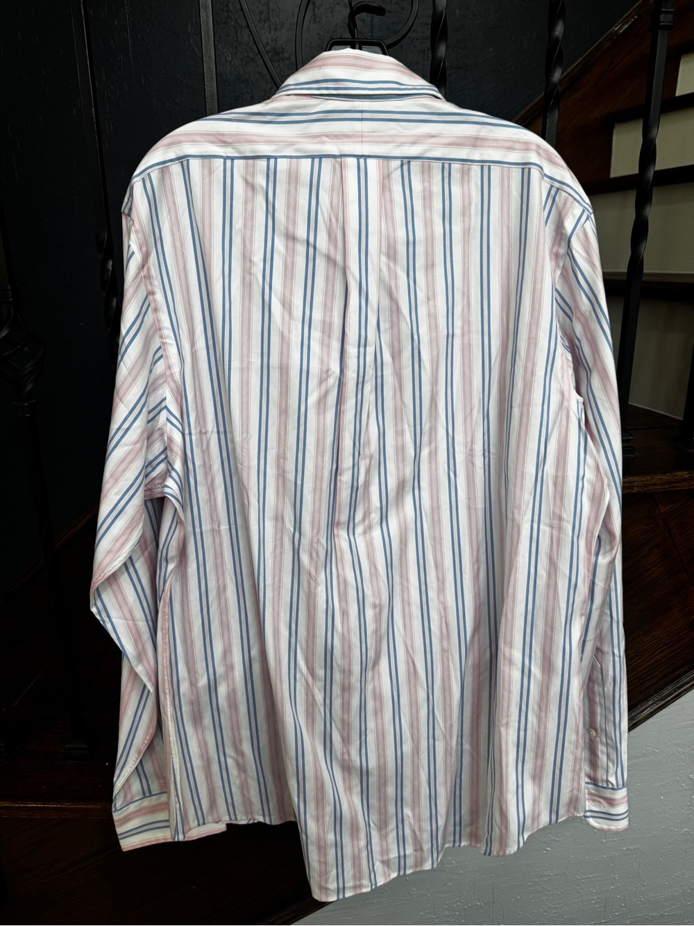 New XL Ralph Lauren Pink & Blue Stripe Button-Down Shirt - Picture 12 of 13